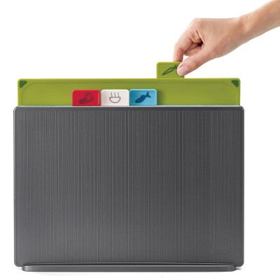Bộ Thớt Lớn 4 Cái Joseph Joseph 601350 - Index Chopping Board Large (Graphite)