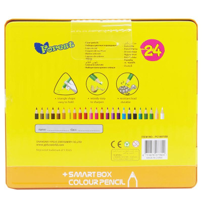 Hộp Thiếc 24 Bút Chì Màu Forest - YPLUS+ PC180100