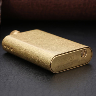 Vỏ Hộp Quẹt Bật Lửa Xăng Bấc Đá Zorro Kuboy K-553 Thiết Kế Độc Lạ Tiện Dụng - Dùng xăng bấc đá cao cấp