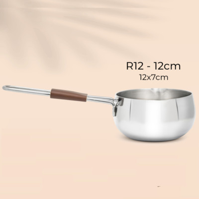 Quánh Inox 3 lớp đúc liền khối miệng rót Kalpen Baby Rinmer size 12cm