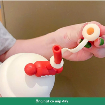 Bình Giữ Nhiệt Hoa Dễ Thương 700ML Inox 316 Cao Cấp – Kèm Ống Hút, Dây Đeo, Sticker & Cọ Vệ Sinh - HÀNG CHÍNH HÃNG MINIIN