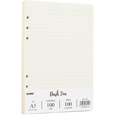 Ruột sổ còng Dash Line KLONG A5 100/76 - 100 tờ (200 trang); MS: 521