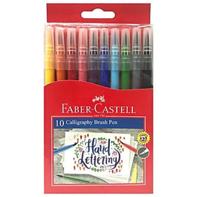 Bút Thư Pháp 10 Màu Calligraphy Đầu Cọ - Faber-Castell