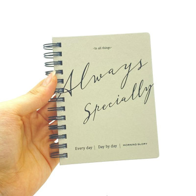 Sổ Ghi Chú Bìa Cứng Lettering Morning Glory 84425 - Màu Trắng