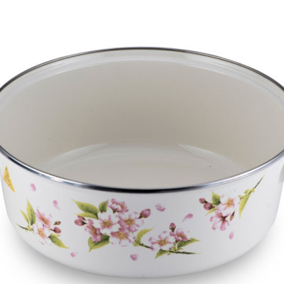 Nồi tráng men FUJIHORO 20cm, 2.3L ( Hoa văn Sakura ) SYM-22, Sử dụng bếp từ
