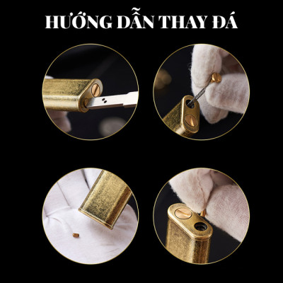 Vỏ Hột Quẹt Bật Lửa Xăng Đá Đánh Lửa Tự Động YuBang YB-JF Thiết Kế Mới Đẹp Độc Lạ - Dùng Xăng Bấc Đá Cao Cấp