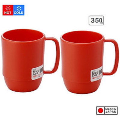 Combo Cốc nhựa uống nước Inomata nội địa Nhật Bản - Đỏ