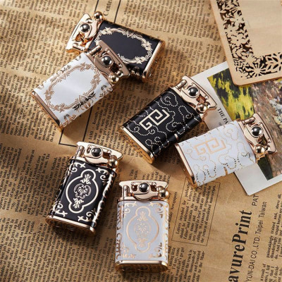 Vỏ Hột Quẹt Bật Lửa xăng đá sơn mài Chief CF018 Thiết Kế Đẹp Độc Lạ Với Nhiều Kiểu Họa Tiết Hoa Văn Sang Trọng - Dùng Xăng Bấc Đá Cao Cấp