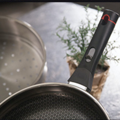 Bộ chảo xửng cao cấp Blackcube T&K Kims Cook 24cm , 3 lớp đúc liền inox 304 ,  tặng 10 muỗng ăn