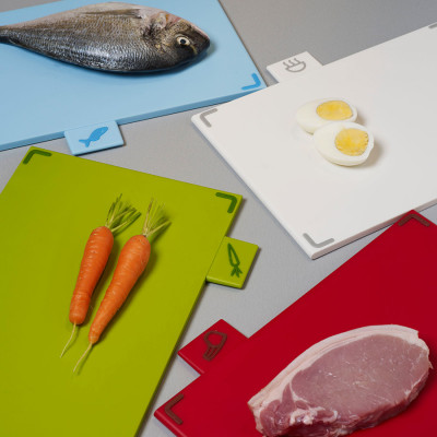 Bộ Thớt Lớn 4 Cái Joseph Joseph 601343 - Index Chopping Board Large (Silver)