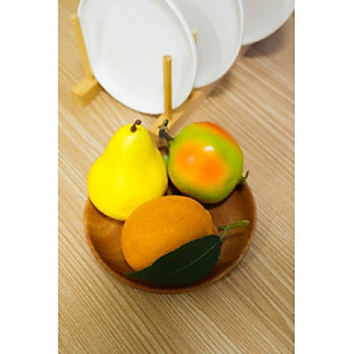 Đĩa Tròn Bằng Gỗ Xà Cừ Tự Nhiên - VAGOO - 3 Kích Cỡ Làm Thủ Công Chống Thấm, Chống Ẩm Mốc, An Toàn Cho Sức Khoẻ