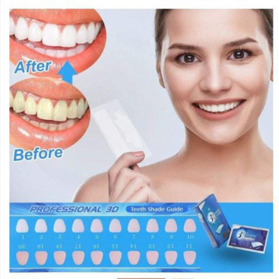 Full hộp 7 cặp - 14 miếng dán trắng răng 3D White Teeth Whitening Strips Sena Beauty, mạnh gấp 25 lần kem đánh răng