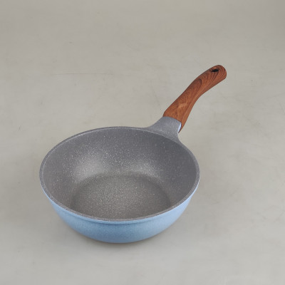 Chảo chống dính men đá xanh Sapphire 10 lớp Greencook GCP09 dùng được bếp ga, bếp hồng ngoại, bếp từ-Hàng chính hãng