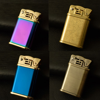 Vỏ Hột Quẹt Bật Lửa Xăng Chief CF211 Làm Bằng Đồng Nguyên Khối Nhiều Màu - Dùng Xăng Bấc Đá Cao Cấp