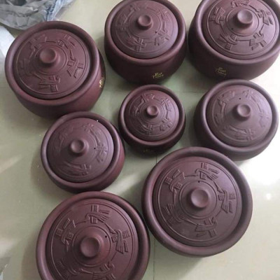 Bộ 03 nồi kho cá, Thịt gốm sứ Bát Tràng