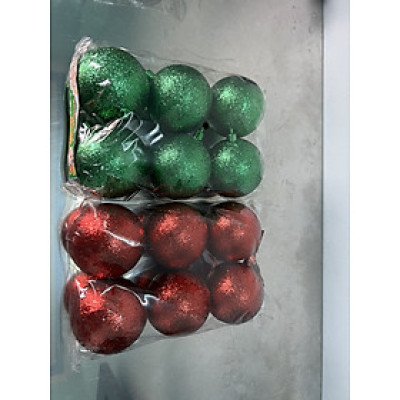 Quả châu kim tuyến treo cây thông noel - Châu cao cấp đủ size đủ màu