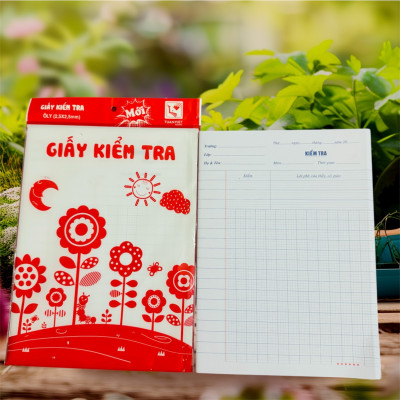 Giấy kiểm tra 4 Ô Ly dành cho học sinh Tiểu Học (Cấp 1)