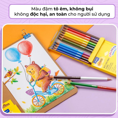 Hộp 6 Bút Chì Màu Hai Đầu - Double Ended Colored Pencils - Colokit CPC-C034