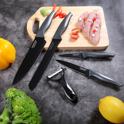 Bộ Dao Nhà Bếp 5 Món Cookplus Lock&Lock CKK101S5BLK