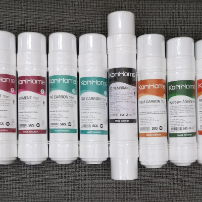 Trọn bộ combo 10 lõi lọc Korihome dành cho máy lọc nước WPK-60-S Hàng chính hãng