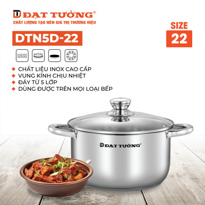 Nồi 5 Đáy Đạt Tường DTN5D-22 - Hàng Chính Hãng