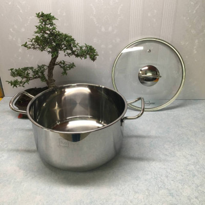 Nồi inox 3 đáy nắp kính Fivestar FSN 24IN1 24cm- Hàng chính hãng