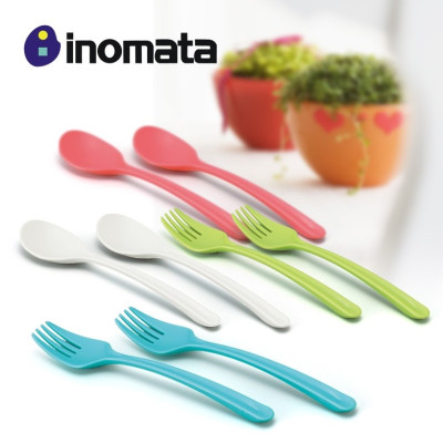 Bộ 2 chiếc dĩa nhựa PP cao cấp màu xanh cốm - nội địa Nhật Bản