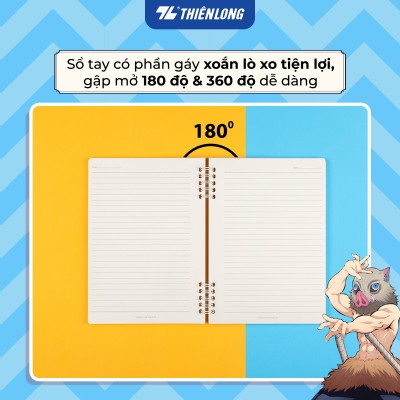 Sổ lò xo đường kẻ ngang A5 nhân vật Demon Slayer Thiên Long MB-023/DS