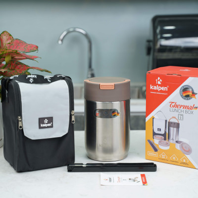 Hộp Cơm Giữ Nhiệt 3 Ngăn Inox Kalpen I1 Thể Tích 2000ml - Hàng chính hãng