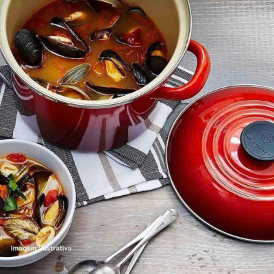 Nồi luộc gà nấu phở Le Creuset 7,6l màu đỏ Hàng chính hãng