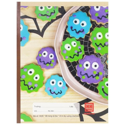 Vở Học Sinh 4 Ô Ly 96 Trang ĐL 80g/m2 - Hồng Hà - Class Monster - 0428 (Mẫu Màu Giao Ngẫu Nhiên)