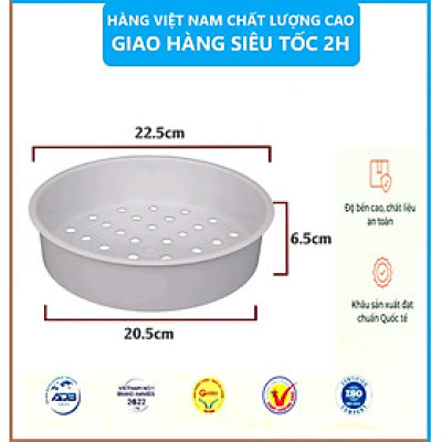 Khay Hấp Thức Ăn Nhựa PP Nguyên Sinh Việt Nhật Không Chứa BPA Sản Xuất Theo Tiêu Chuẩn Nhật Bản , An Toàn Cho Sức Khỏe Người Dùng - Hàng Việt Nam