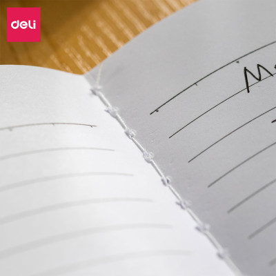 Sổ Vở Khâu Gáy Học Sinh A5 80 120 Trang Deli Bìa hoạt hình nhiều mẫu - Tập kẻ ngang giấy chống lóa màu be - Giấy viết trơn tru, chữ gọn đẹp - Phù hợp làm tập vở ghi chép, lập kế hoạch, lên lịch trình, ghi nhớ từ - 1 quyển