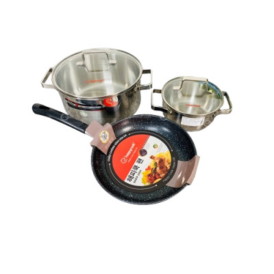BỘ NỒI CHẢO ĐÁY TỪ HAPPYCOOK PLATINUM HC05-CBPT - Hàng chính hãng