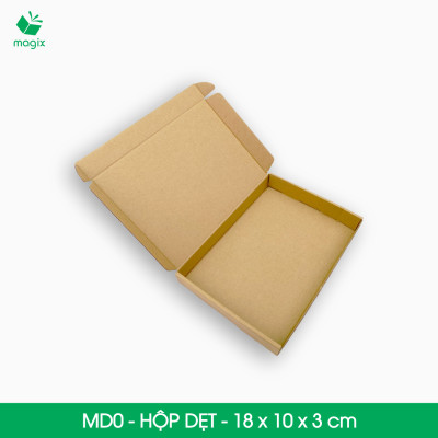 MD0 - 18x10x3 cm - 25 Thùng hộp carton trơn đóng hàng