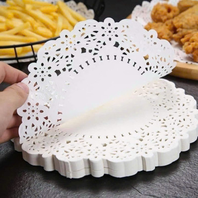 Set 140 Tờ Giấy Nến Lót Đĩa Thấm Dầu Mỡ 21cm – Hoạ Văn Đục Lỗ Sang Trọng, Siêu Tiện Lợi, Giữ Đĩa Thức Ăn Sạch Đẹp