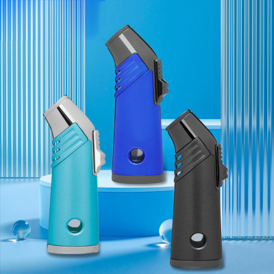 Vỏ Hột Quẹt Bật Lửa Gas Jobon ZB-202 Khò Mỏ Vịt 3 Tia Nhìn Thấy Gas - Màu Ngẫu Nhiên