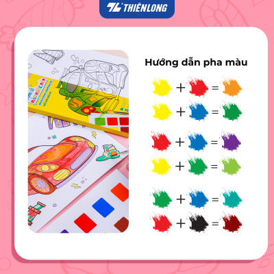 Sổ tay Flash Card họa tiết trang trí Thiên Long Colokit - Tặng kèm màu nước dạng nén