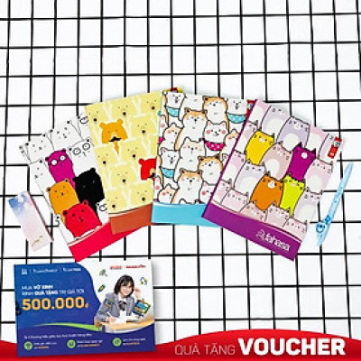 Combo 5 Tập Học Sinh Family 4 Ô Ly 200 Trang ĐL 80g/m2 - FAHASA (Mẫu Màu Giao Ngẫu Nhiên)