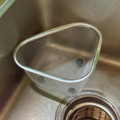 Rổ góc inox hình tam giác có chân đế Echo Metal - Hàng nội địa Nhật Bản nhập khẩu chính hãng