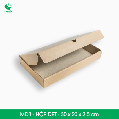 MD3 - 30x20x2.5cm - 50 Thùng hộp carton trơn đóng hàng