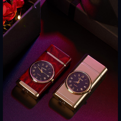 Vỏ Hột Quẹt Bật Lửa Gas HF602 Khò 1 Tia Kiêm Đồng Hồ La Mã - Nhiều Màu Nhiều Họa Tiết