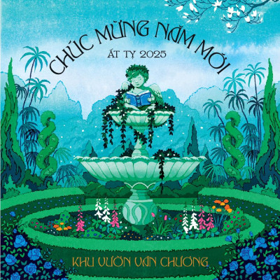 Lịch Để Bàn Ất Tỵ 2025 - Khu Vườn Văn Chương Kèm Túi Đựng Lịch