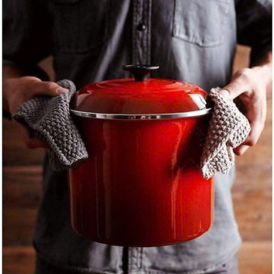 Nồi luộc gà nấu phở Le Creuset 7,6l màu đỏ Hàng chính hãng