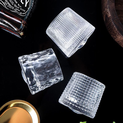 cốc thủy tinh cao cấp đế lồi Heodecor C03, ly ngoại họa tiết hiện đại