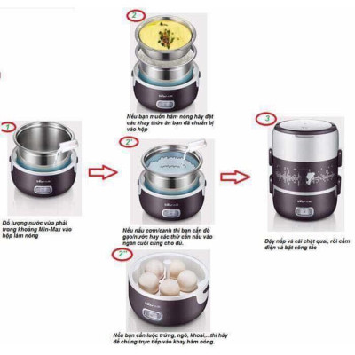 Cặp lồng ủ cơm cắm điện 3 tầng cao cấp