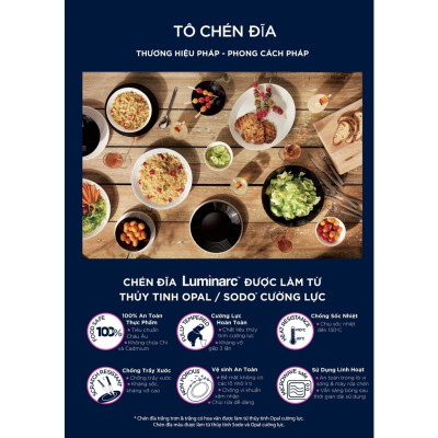 Đĩa Sâu Thủy Tinh Luminarc Diwali Light Turquoise 20cm đựng thức ăn, cường lực, chịu nhiệt - Bộ 3 đĩa - P2019