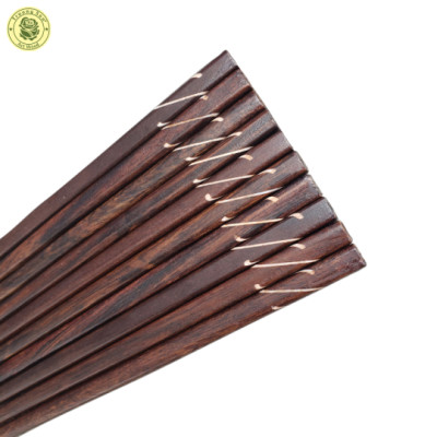 10 Đôi Đũa Gỗ Đen Cẩn Dây Đàn - Đồ Gỗ Nhà Bếp Thương Hiệu Trường Sơn
