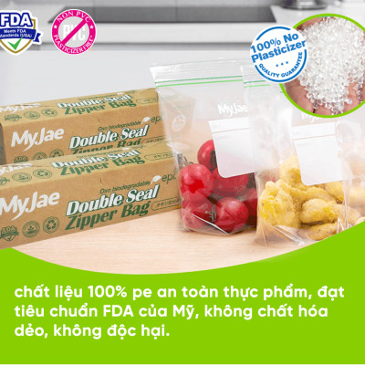 Túi zip Myjae hai đường kéo tự huỷ sinh học (XL)