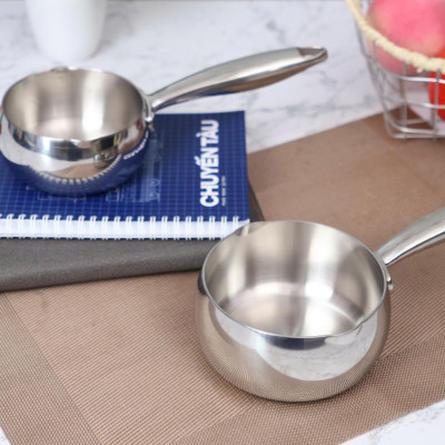 Quánh Inox Seka SKM38 Đường Kính 10, 12, 14, 18cm Nấu Cháo Quấy Bột Xào Sốt Tiện Lợi, Dùng Mọi Loại Bếp